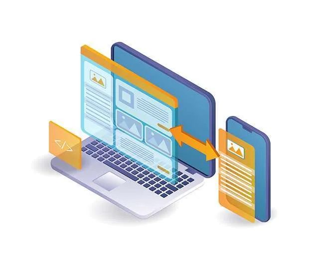 Ilustração de Design Responsivo Site responsivo