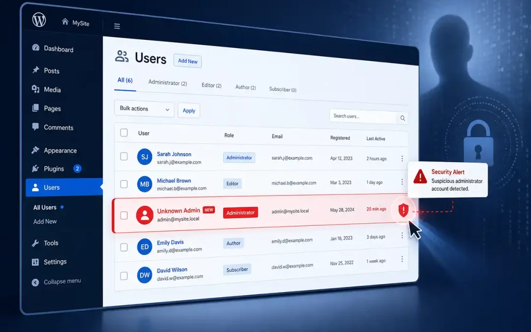 Apareceu um usuário administrador ou plugin estranho no seu WordPress? Entenda o wp2shell